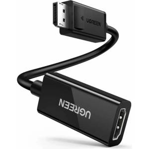 UGREEN Видео aдаптер мъжко DisplayPort към женско HDMI - Ugreen MM137 DisplayPort to HDMI 4K Adapter (black) (MM137)