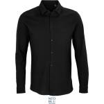 Neoblu 3777 BASILE MEN / Мъжка риза с дълъг ръкав от пике - тъмночерна XL (243777n1104)
