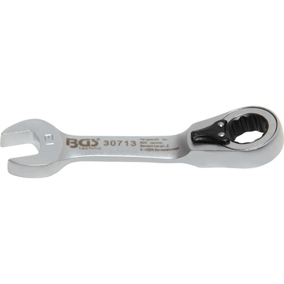 BGS technic Ráčnový očkoplochý klíč krátký přepínatelný 13 mm BGS 30713
