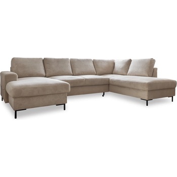 Miuform Бежов разтегателен ъглов диван от рипсено кадифе (десен ъгъл) Lofty Lilly - Miuform (1076ON2)