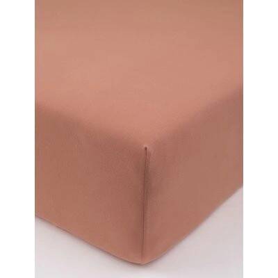 MKLuzkoviny.cz Jersey prostěradlo s elastanem deluxe terakota 90x200