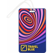 Travel Blue Id Tag Waves