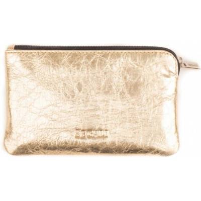 Segali Kožená mini peněženka-klíčenka 7289 golden shiny
