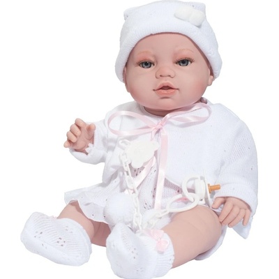 Berbesa -bábätko Terezka 43cm Biela