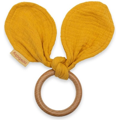 New Baby hryzátko pre deti ušká Ears mustard