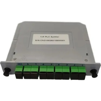 Conneu Оптичен PLC сплитер 1x8 с SC-APC конектори, LGX касета, Conneu (CNPLC-108-SCA1-SCA1-LGXP)