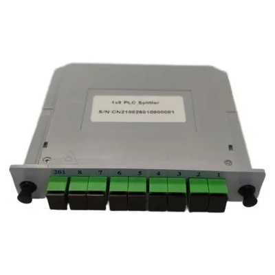 Conneu Оптичен PLC сплитер 1x8 с SC-APC конектори, LGX касета, Conneu (CNPLC-108-SCA1-SCA1-LGXP)