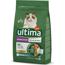 Ultima Feline Sterilized Hairball s pstruhem 1,5 kg