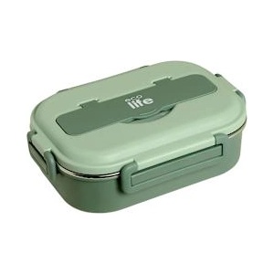 Ecolife Кутия за храна 1л 3 части Green