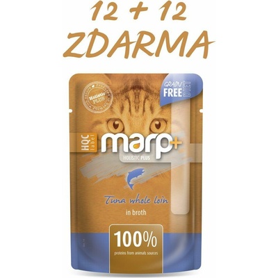 Marp Holistic Plus Cat kapsička tuňákové filety ve vývaru 55 g SET 12+12