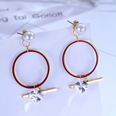 Éternelle Swarovski Elements Cataneo s perlou E1166 zlatá