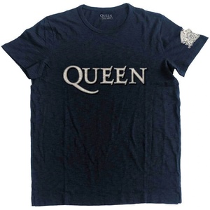 Queen Logo & Crest (Applique) Navy Blue L Риза (QUAPSLUB01MN03)