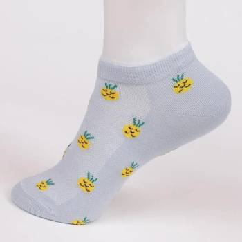 Image 1 of Дамски чорапи в синьо с дантела и ананаси