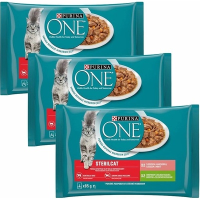 Purina ONE Sterilcat morka losos v šťave 12 x 85 g