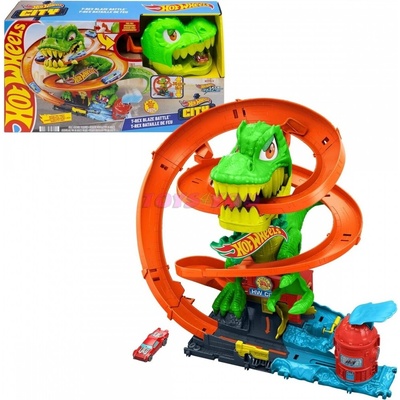 Mattel Hot Wheels CITY T-REX ÚTOČÍ NA HASIČSKOU STANICI