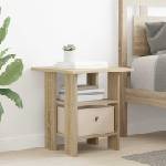 vidaXL Нощно шкафче Сонома дъб 41 x 40 x 45 см Инженерна дървесина (8000424)