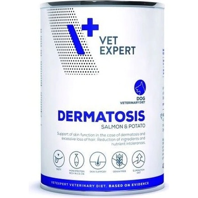 VetExpert Dermatosis Dog Salmon & Potato за кучета с алергични реакции от хранителен произход и обилна загуба на козина 400gr