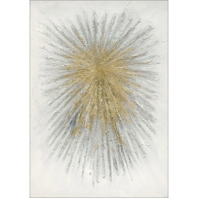 Ručne maľovaný obraz na plátne Gold On White IIl 70x100 cm