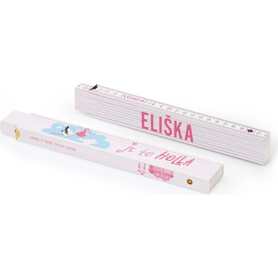 Metrie Block 52 Skládací metr pro děti s vlastním potiskem, pro dívky 2m