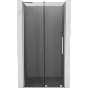 Mexen Velar L плъзгащи се душ врати 110 см, графит, четкан никел - 871-110-003-41-97 (871-110-003-41-97)