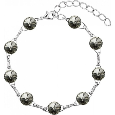 Swarovski Elements Rivoli rhodiovaný šedý 33111.1 Black Diamond šedá černá kouřová