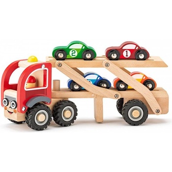 Image 1 of Woodyland Woody - Автовоз със състезателни коли