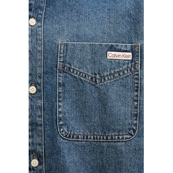 Calvin Klein Дънкова риза Calvin Klein Jeans в синьо със свободна кройка с класическа яка LV04RD764G (LV04RD764G)