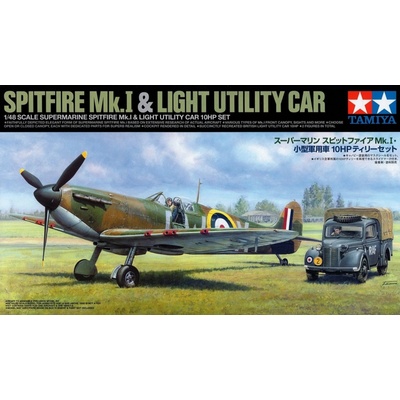 Tamiya Supermarine Spitfire Mk.I & Light Utility Car 10HP Limited Edition 1:48