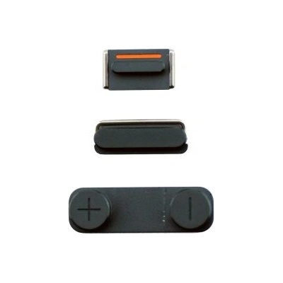 Apple iPhone 5 - Tlačidlá Zapínania + Hlasitosti + Tichého Režimu (Black), Black