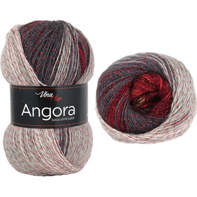 Vlna-hep Angora luxus simli batik - vlna, mohér, akryl a metalické vlákno Angora luxus simli batik: Melír 5727