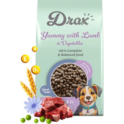 Drax Adult Dog s jahňacím a zeleninou 10 kg