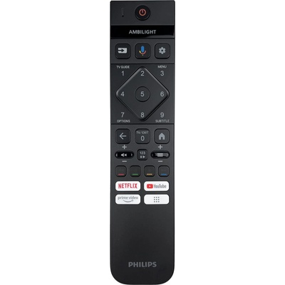 Philips 398GM10BEPHYE002CR titan, USB, 65OLED859 65OLED959 , 65PML8709, OLED808, OLED849, PUS8818 - оригинален дистанционен контрол с гласово управление и подсветка (398GM10BEPHYE002CR titan, USB, 65OLED859 65OLED959 , 65PML8709, OLED808, OLED849, PUS8818