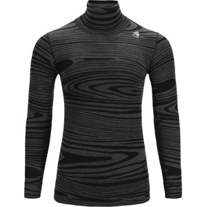 Aclima Мъжко мериносово термобельо Aclima WarmWool Roll Neck Merino base layer - Black Motion (015-2203-0113)