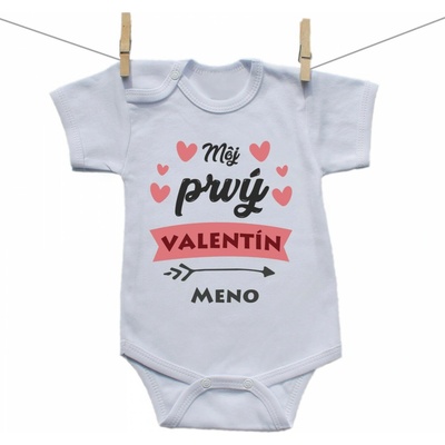 Boodyy Body s krátkym rukávom Môj prvý Valentín so srdiečkom