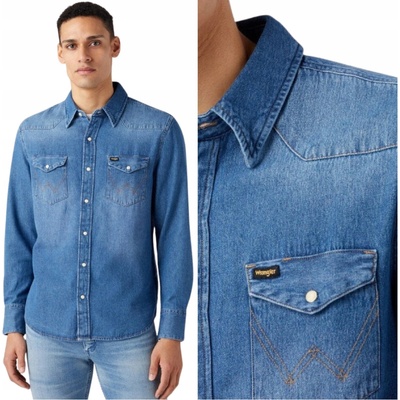 Wrangler pánska bavlnená ležérna košeľa dlhý rukáv 27MW regular
