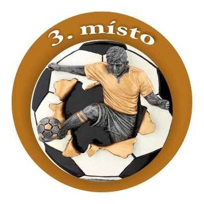 Emblém barevný EM29 fotbal 3.místo