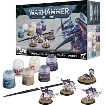 GW Warhammer 40000: Tyranids Termagants and Ripper Swarm + Paints Set