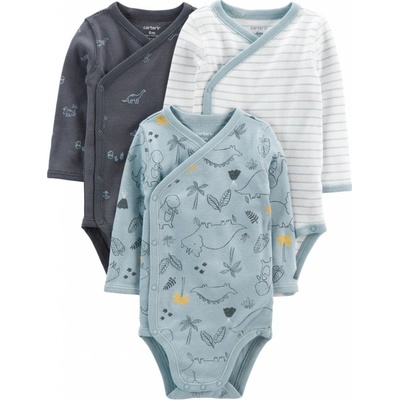 CARTER'S Body dlhý rukáv Blue chlapec LBB 3ks