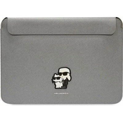 Karl Lagerfeld Sleeve 14" silver Saffiano Karl&Choupette KLCS14SAKCPMG