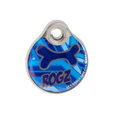 Rogz Id-Tagz bone Large - Адресник за кучета , кокалче - Ø34 мм. син