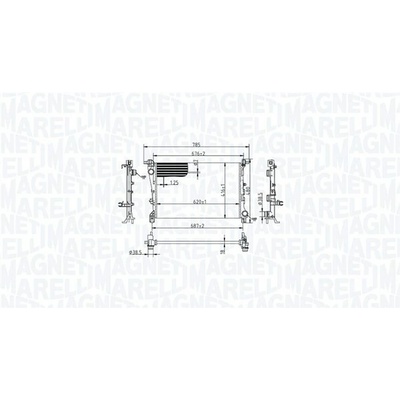 Chladič vody pro motor MAGNETI MARELLI 350213217900