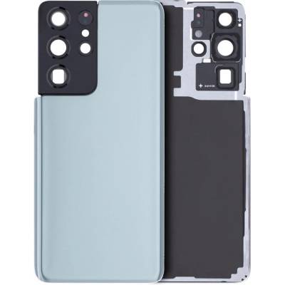 Zadní sklo + kryt kamery Samsung Galaxy S21 Ultra (No Logo) – Aftermarket Plus – titánový SAM3598