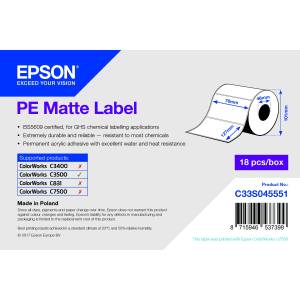 Epson бяло матово мастило 76 мм x 127 мм 220 етикета/ролка