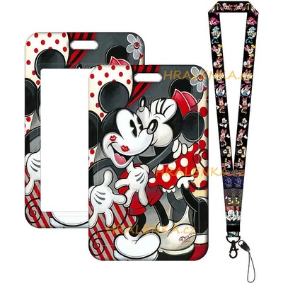 Šňůrka na krk 24728 s cedulkou na ID karty Minnie a Mickey