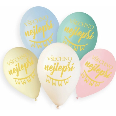 SMART BALLOONS s.r.o. Balónky s potiskem nápis Všechno nejlepší 660090