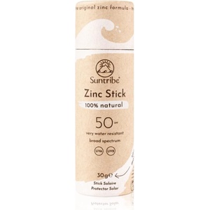 Suntribe Sports Zinc Stick минерална защитна пръчица за чувствителни места SPF 50 Original White 30 гр