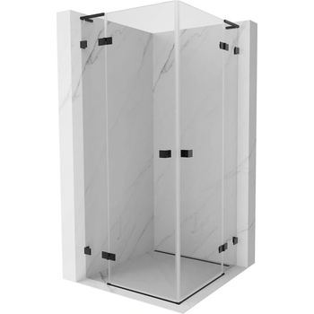 Mexen Lunar L Duo душ кабина с двукрили врати 75 x 75 см, прозрачна, черна - 834L-075L-075P-70-00 (834L-075L-075P-70-00)