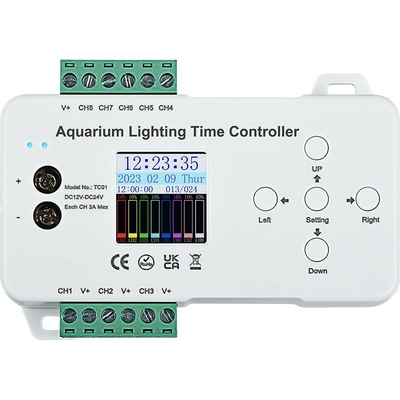 AQ-TC01 - Ovladač akvarijního LED osvětlení, 12-24 V DC
