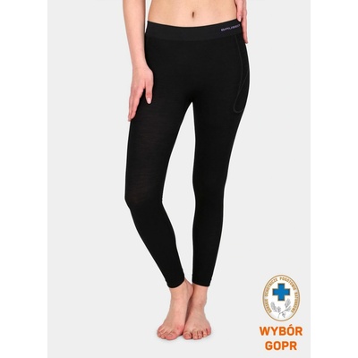 Brubeck Active Wool Wmns Pants black dámské spodky merino