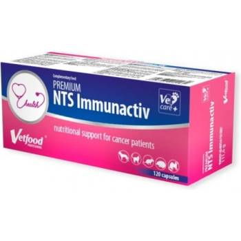 VetFood Premium NTS Diet Immunactiv Anticahectic - хранителна добавка за допълване на диетата на животни, болни от рак, 120 капсули - Полша